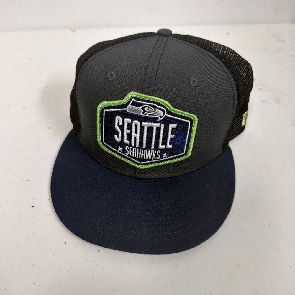 NWT New Seattle Seahawks New Era 59Fifty Draft Patch Size 7 1/2 Fitted Hat